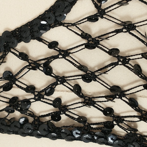 Sexy Sheer Cobweb Sequin Mesh Tank Maxi Dress Slinky See Through Overlay Sparkle - Picture 3 of 12